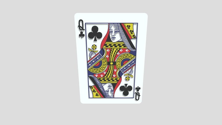 My Queen-of-clubs 3D Model