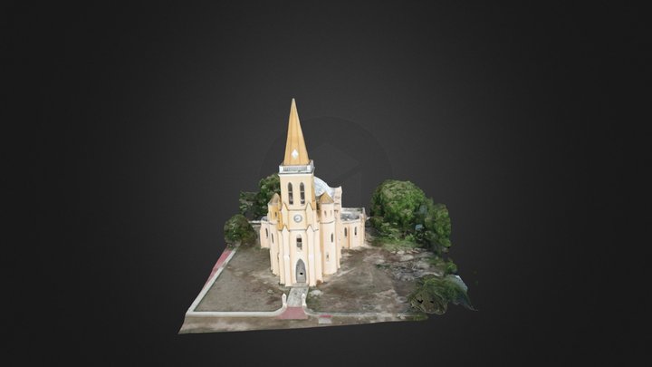 Iglesia gótica de Eknakán, Homún, Yucatán. 3D Model