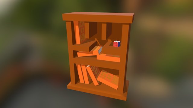#30Days3D - Day 16 - Bookshelf 3D Model