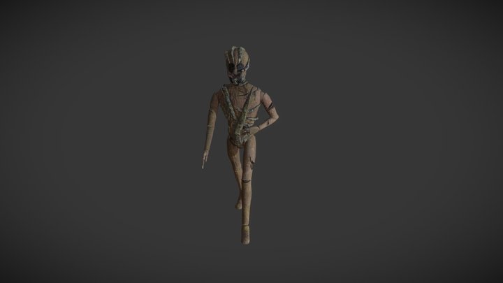 Walking Haunted Wooden Dummy 3D Model