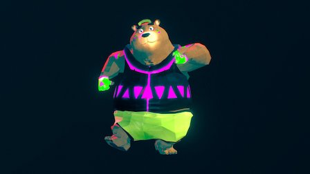 Oso posado 3D Model