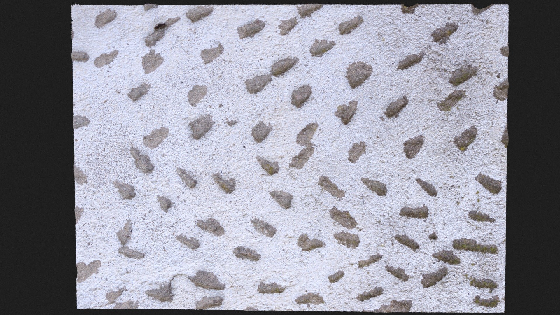 Whitewashed cement wall + embedded rocks - Scan - Download Free 3D ...