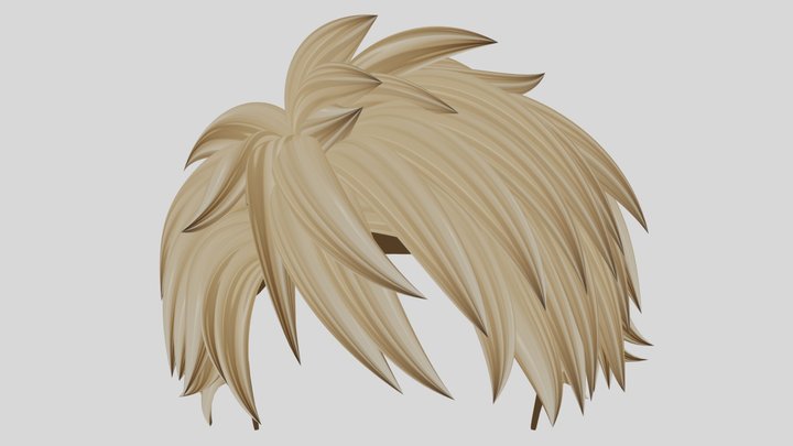 Anime Hair (Undercut Style) 3D Model