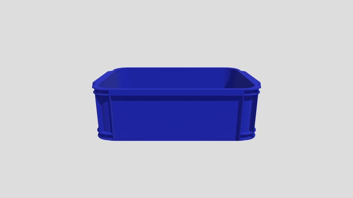 Blue plastic box 3D Model