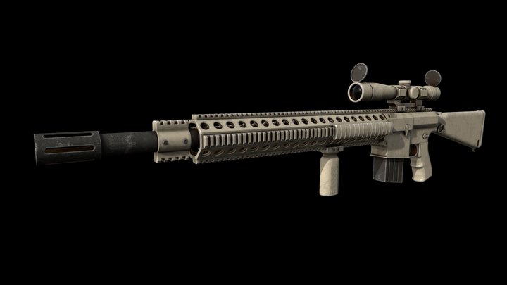 M170 Sniper Rifle 3D Model