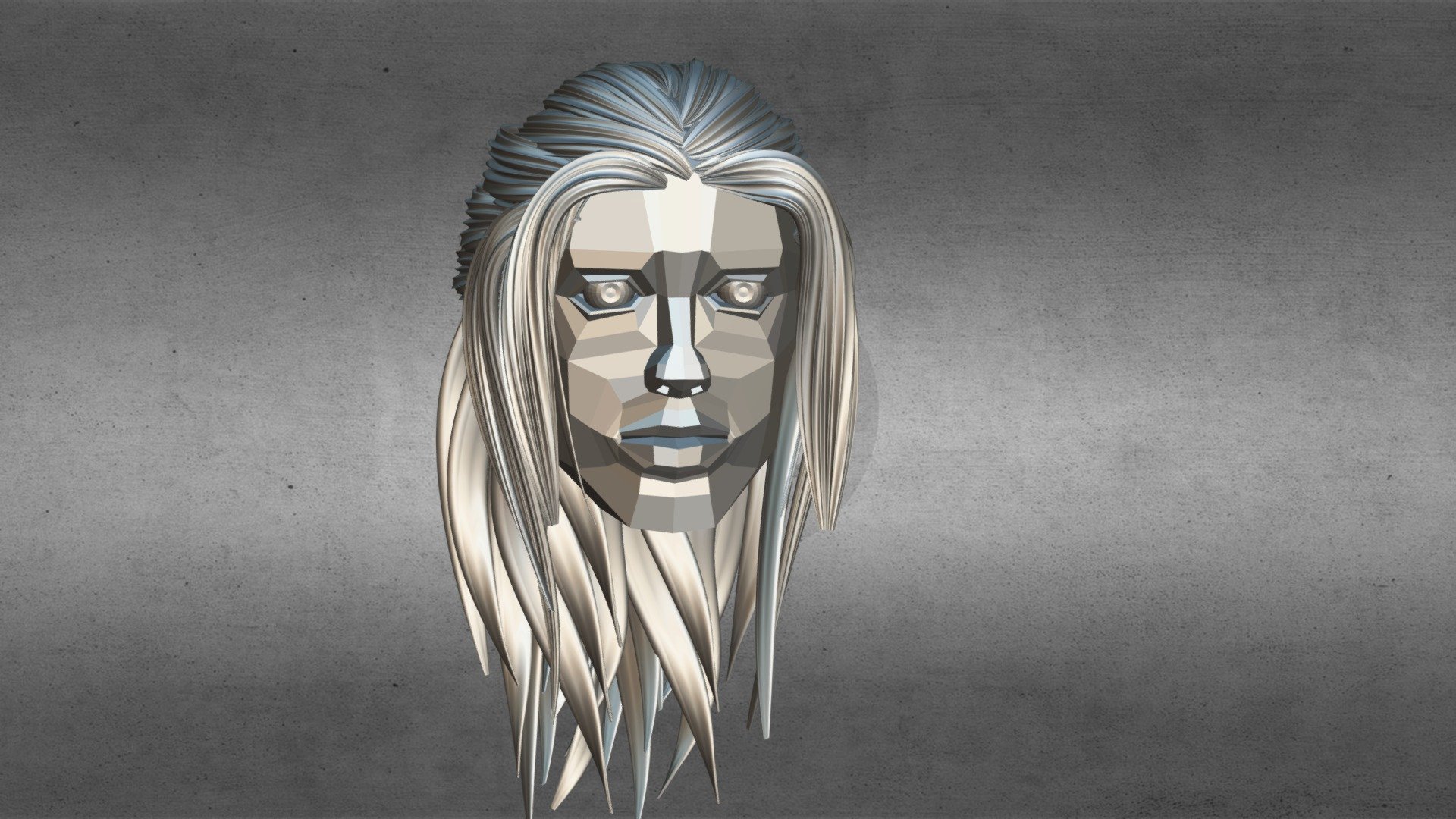 LOW POLY BOX PLANAR SKELETON HAIR 6-9-2022