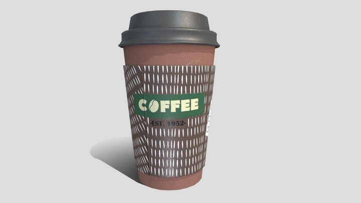Coffee Cup Alter colour clean 3D Model