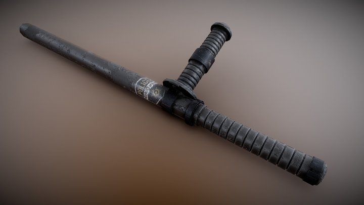Police Baton 3D Model