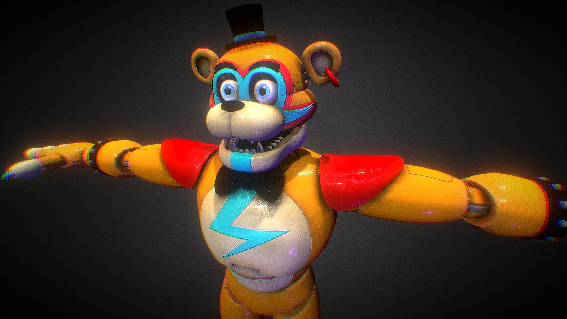 Glamrock Freddy FNAF Security Breach Model 3D TurboSquid 1892398 ...