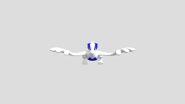 Lugia Extra Low Poly 3D Model