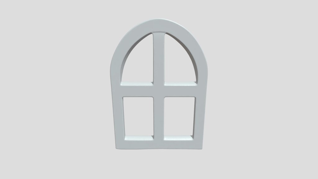 Miniature arched window frame