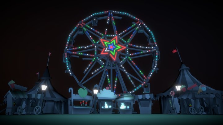 Abandoned Amusement Park 3D Model