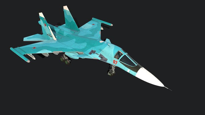 Sukhoi Su-34 Fullback 3D Model