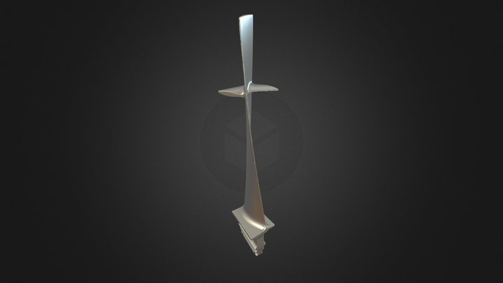 Hawker Harrier Jump Jet Turbine Blade 3D Scan 3D Model