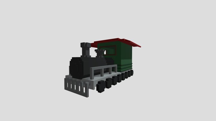 Train Voxel Model 3D Model