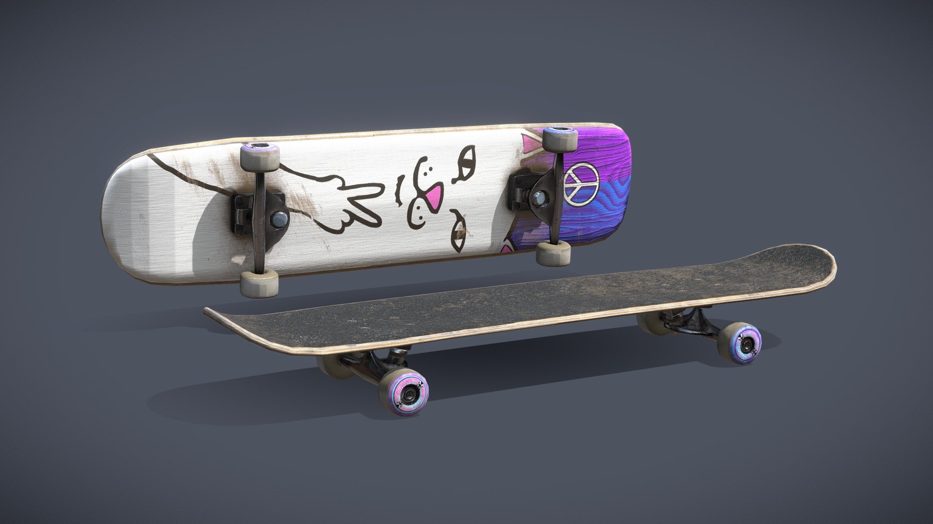 Skateboards - low poly - 3D model by Faber (@muertoHambre) [fcbcfa0 ...