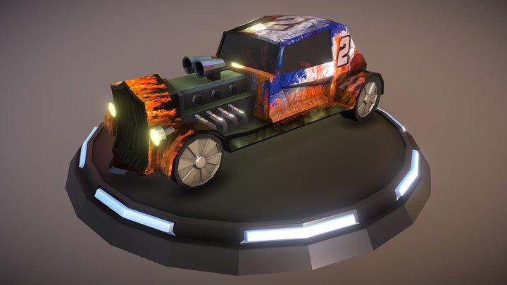 Car Low Polly 3D Model
