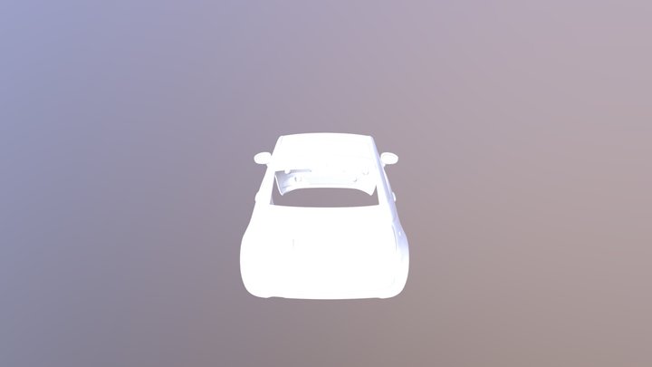 Fiat 500 2012 Printable Body Car 3D Model