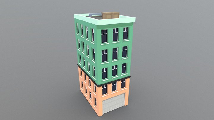 Low Poly Building No 17 3D Model 3D Model