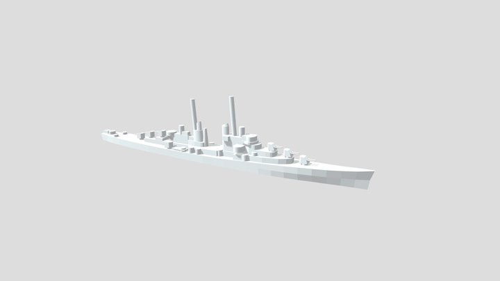 USS Atlanta - Model for 1/4000 printing 3D Model