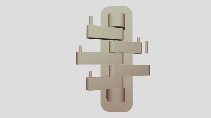 Wall Branched/Rotating Coat Hook/Tree 3D Model