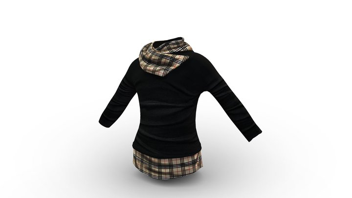 Male Patchwork Sweater 3D Model
