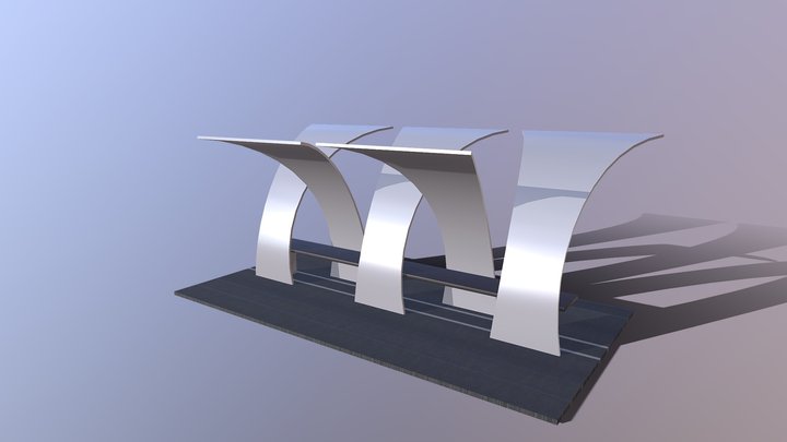 Bus Stop Model 3D Model