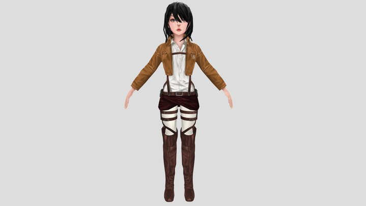 Mikasa Handpaint 3D Model