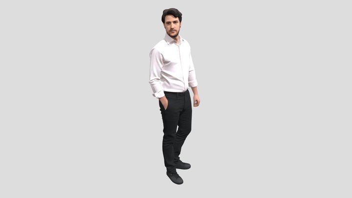 Portrait of a man in a pink shirt – Modelo 3D gratuito STL