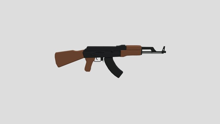 Remade AK-47 (Free 3D Download) 3D Model