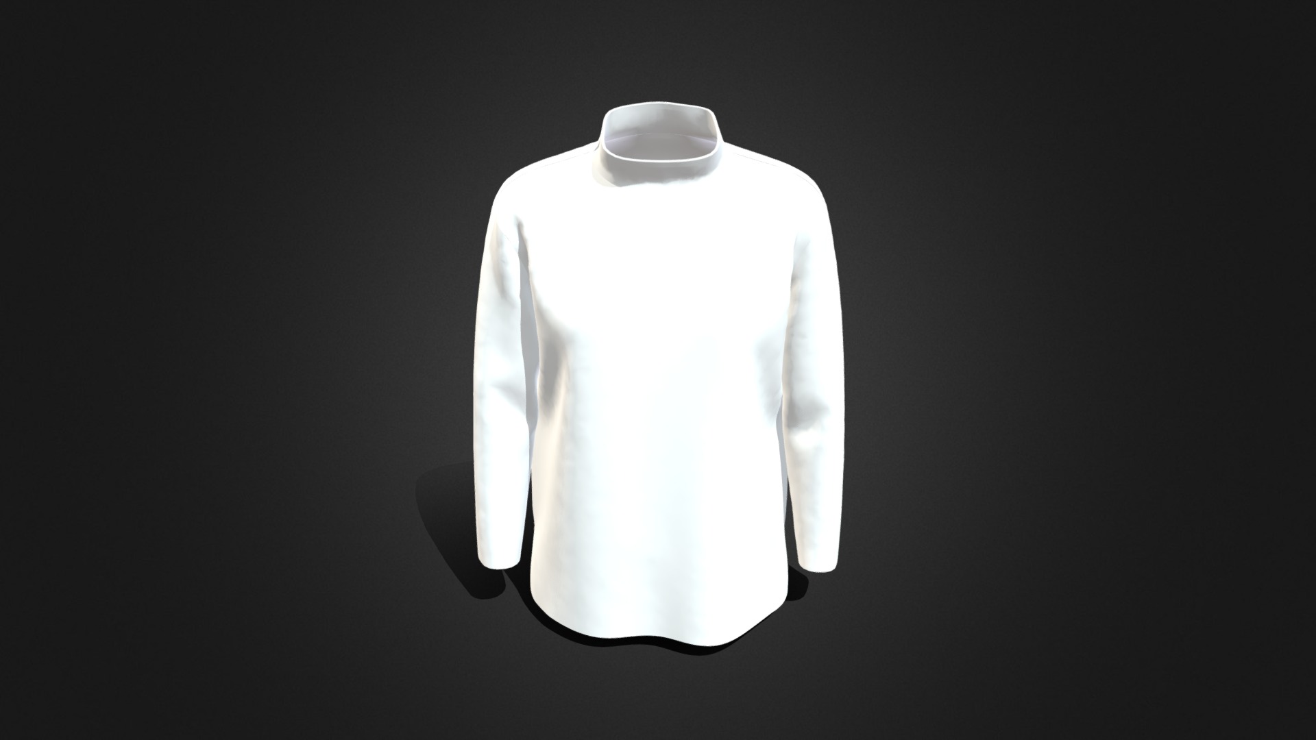 3D model a high-neck T-shirt