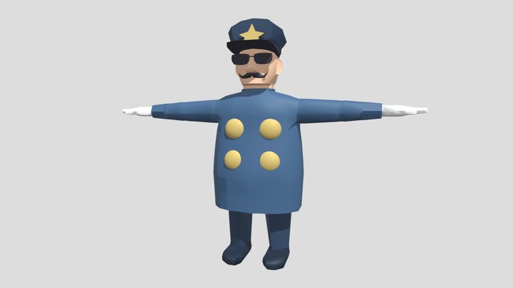 Clown Town: Cop Model 3D Model