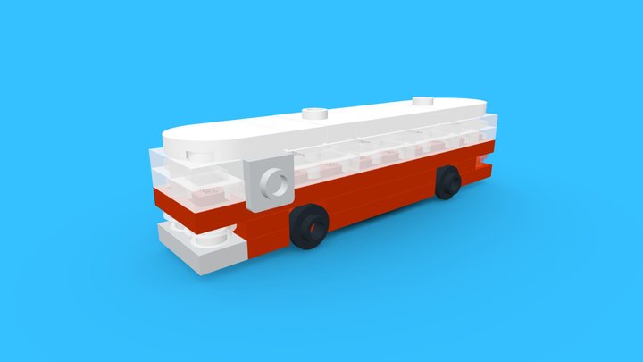 LEGO Micro City Bus MOC [#0383] – Free 3D Model STL