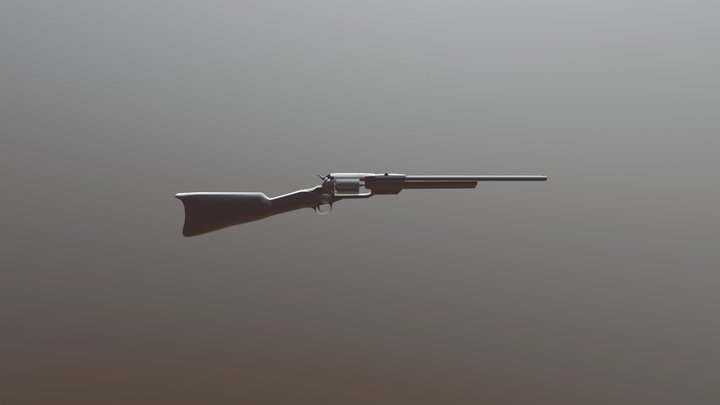 1855 Colt revolving carbine 3D Model