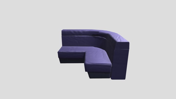 Sofa Purple - Bent 3D Model
