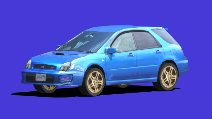 2001 Subaru Impreza WRX Sti Wagon 3D Model