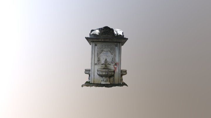 Fountain in Maçka Park 3D Model