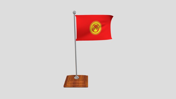 Flag of Kyrgyzstan – Free 3D Model STL
