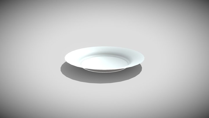 Simple Food Plate Model 3D Model