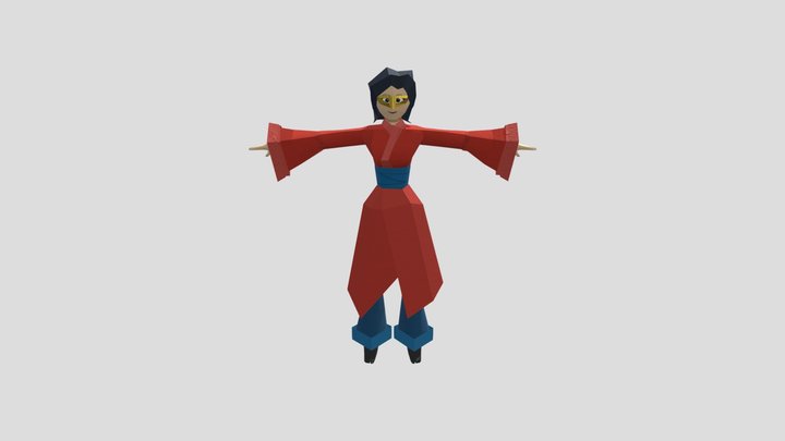 KNB217 Assessment 1 - Low-Poly Character Model 3D Model