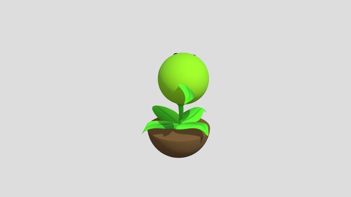 Peashooter 3D Model