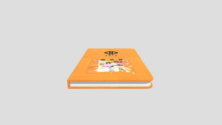 Orange Notebook 3D Model