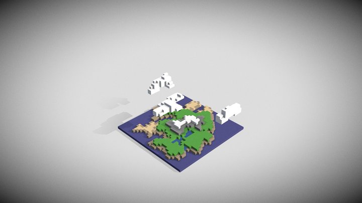 Voxel island 3D Model