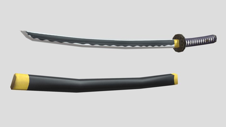 [Low-Poly] Katana (Japanese Sword) 3D Model