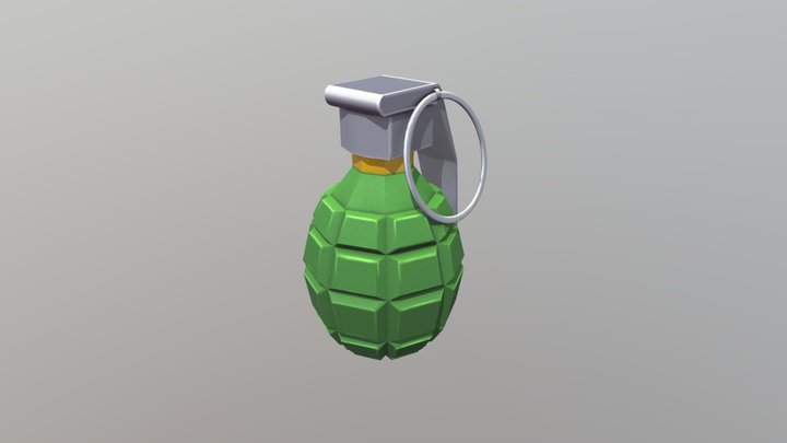 Military Grenade Lowpoly 3D Model