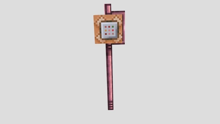 Command Block staff 3D Model