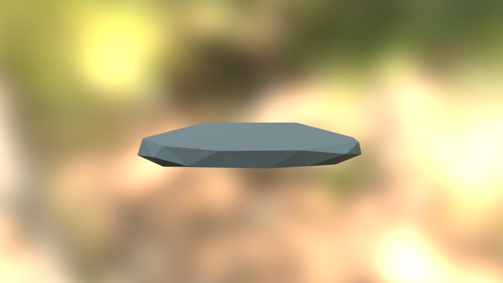 Low Poly Flat Rock