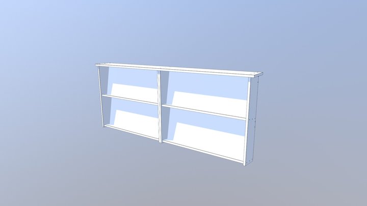 Bookshelf - wall mounted 3D Model