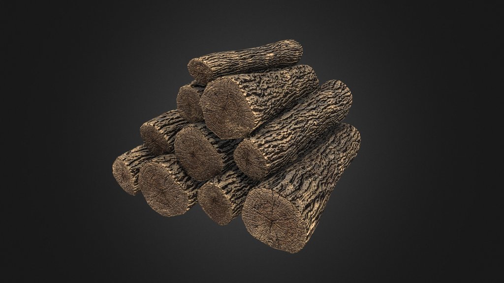Woodpile (game ready asset)