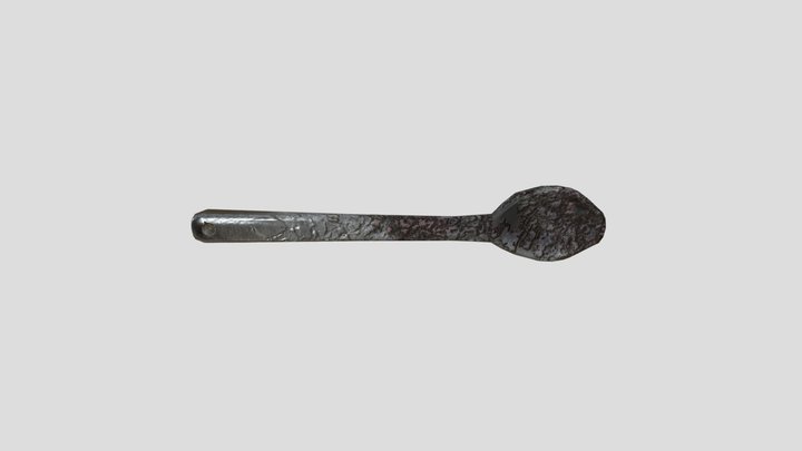 Big metal spoon 3D Model